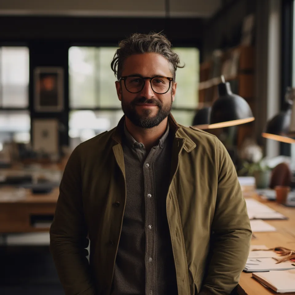 Mann im Gespräch auf Netzwerk-Event